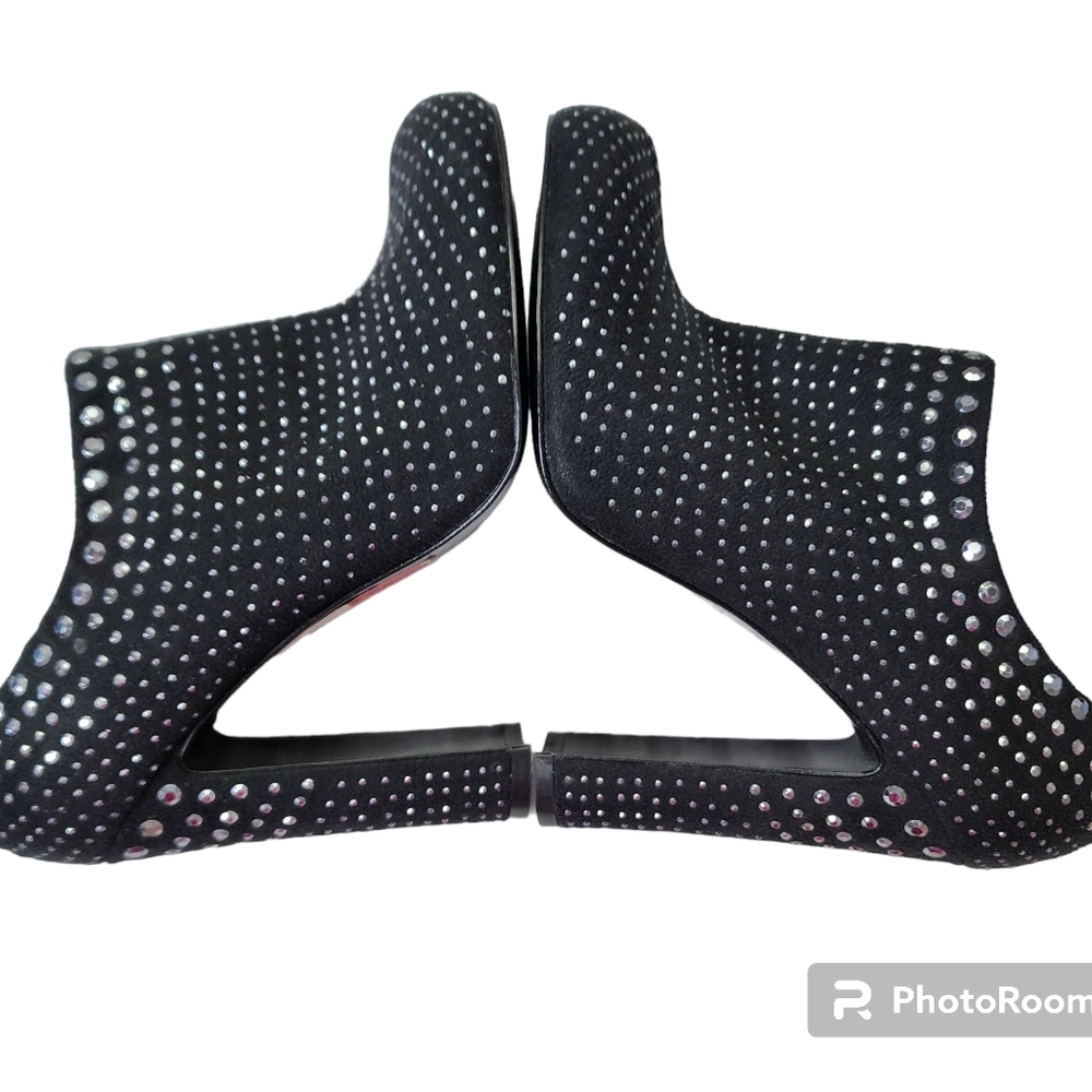 Jeffrey Tyler Annie booties black studs tall heeled booties sz 8 m nwt's - Picture 7 of 11